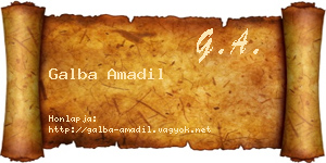 Galba Amadil névjegykártya